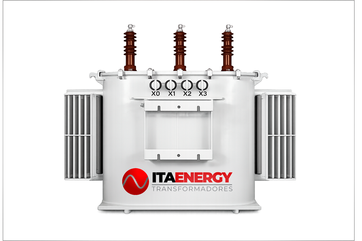 Transformador de média tensão a óleo fabricado pela ITA ENERGY